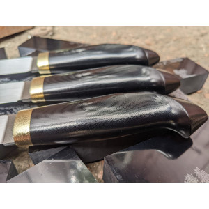 ЧОРНИЙ ДРАКОН - кухонний ніж ручної роботи майстра студії Влада Величка, купити замовити в Україні (Сталь - CPM® N690™ 59 HRC). Photo 3